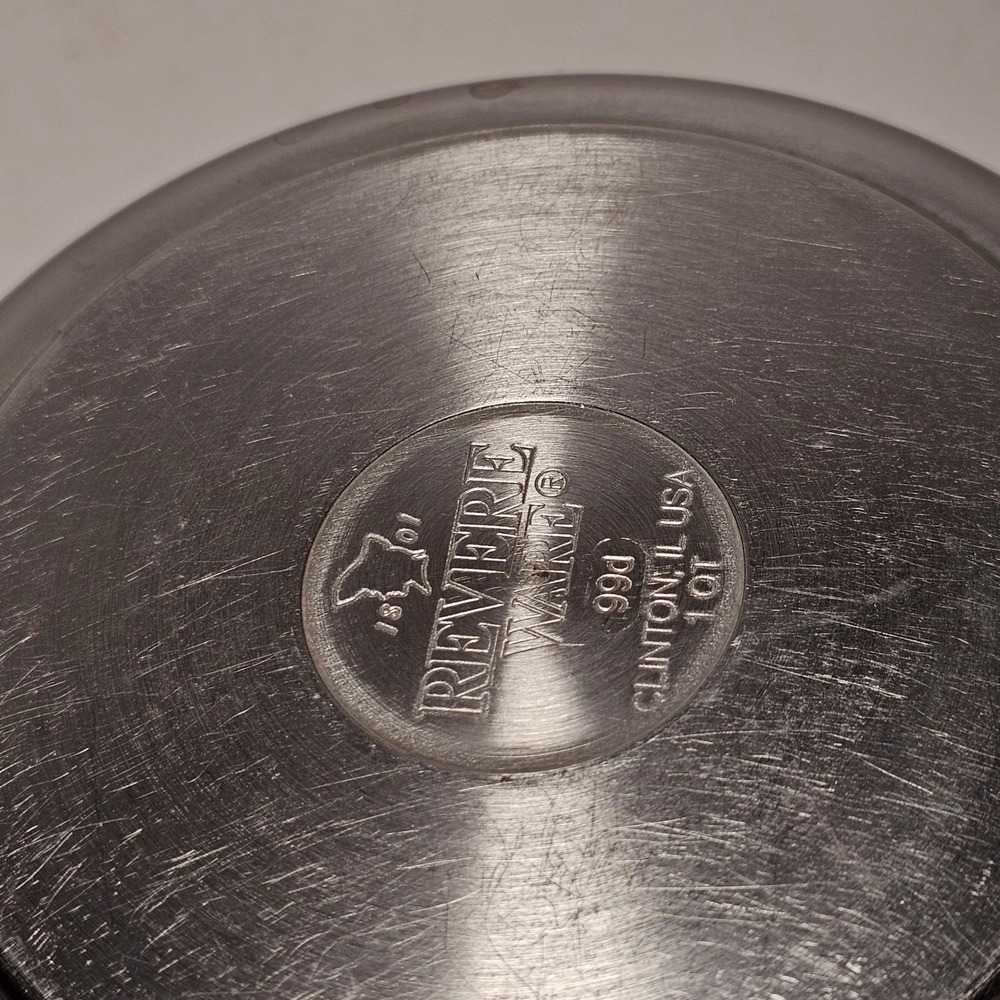 MCM Revere Ware 1 QT Saucepan with Lid Stainless Steel 99d Made in USA Retro - Picture 6 of 7